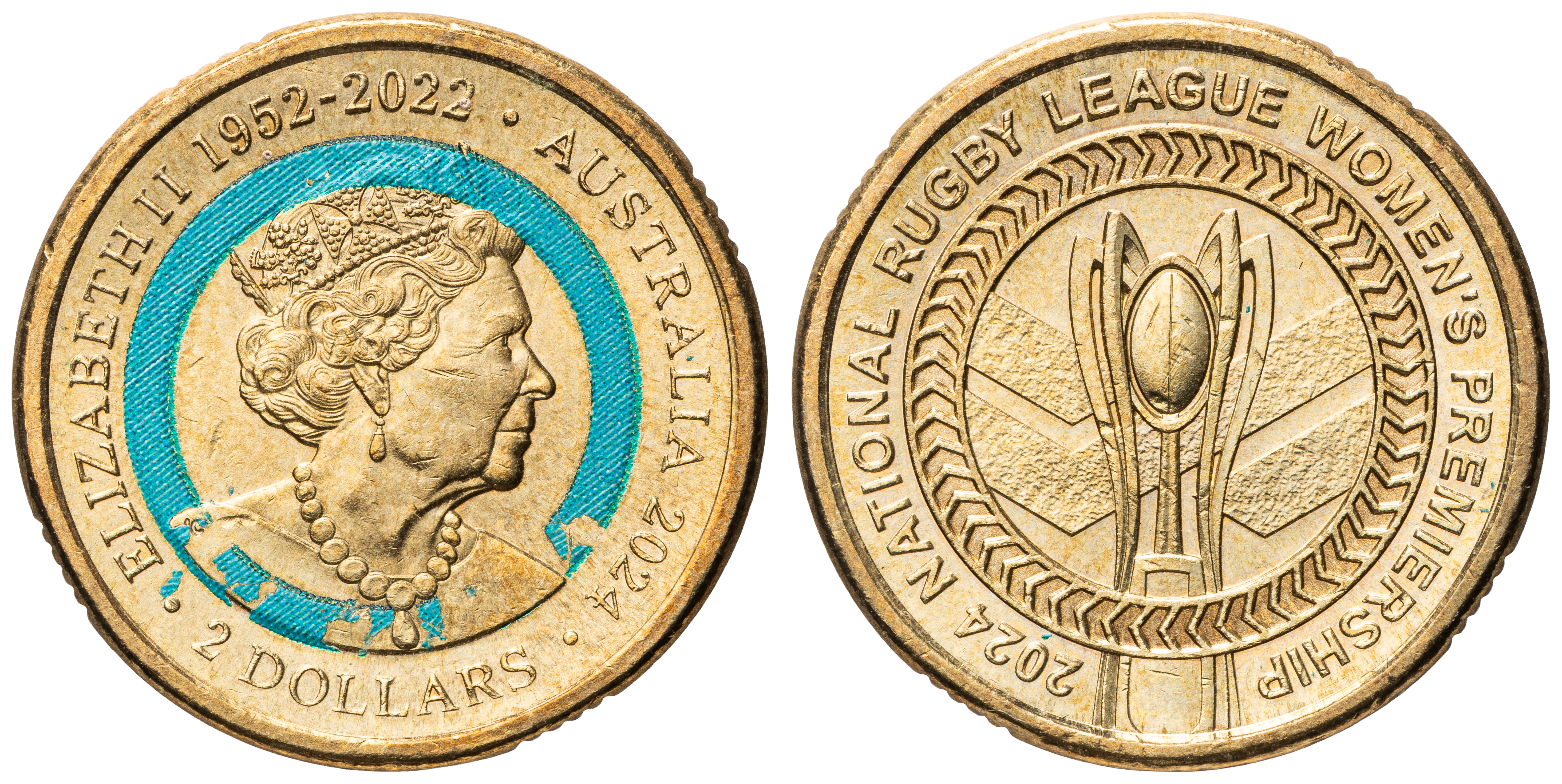 Elizabeth II, NRL Bullseye, Two Dollars, 2024, UNC