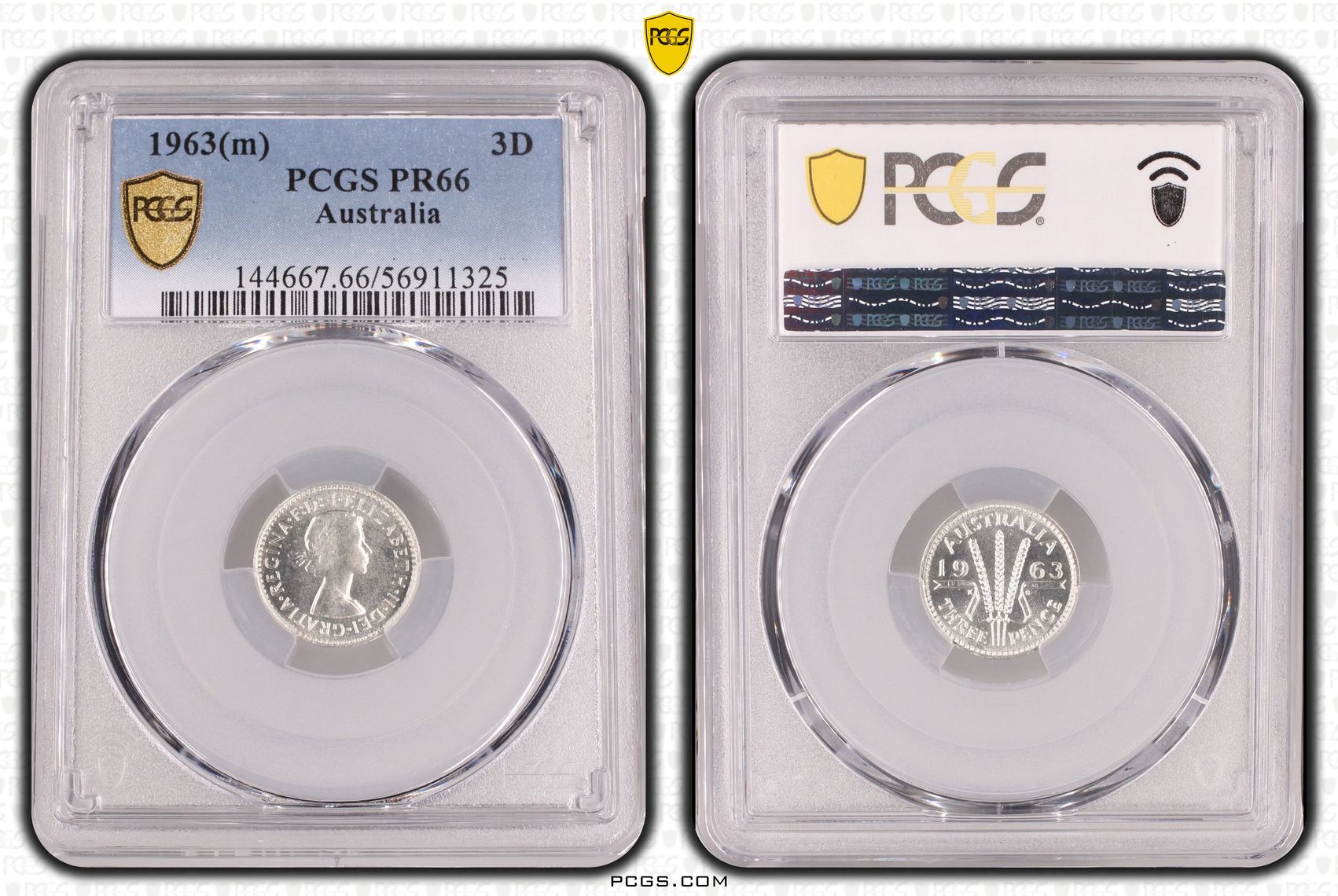 Threepence, 1963(m), PCGS PR66