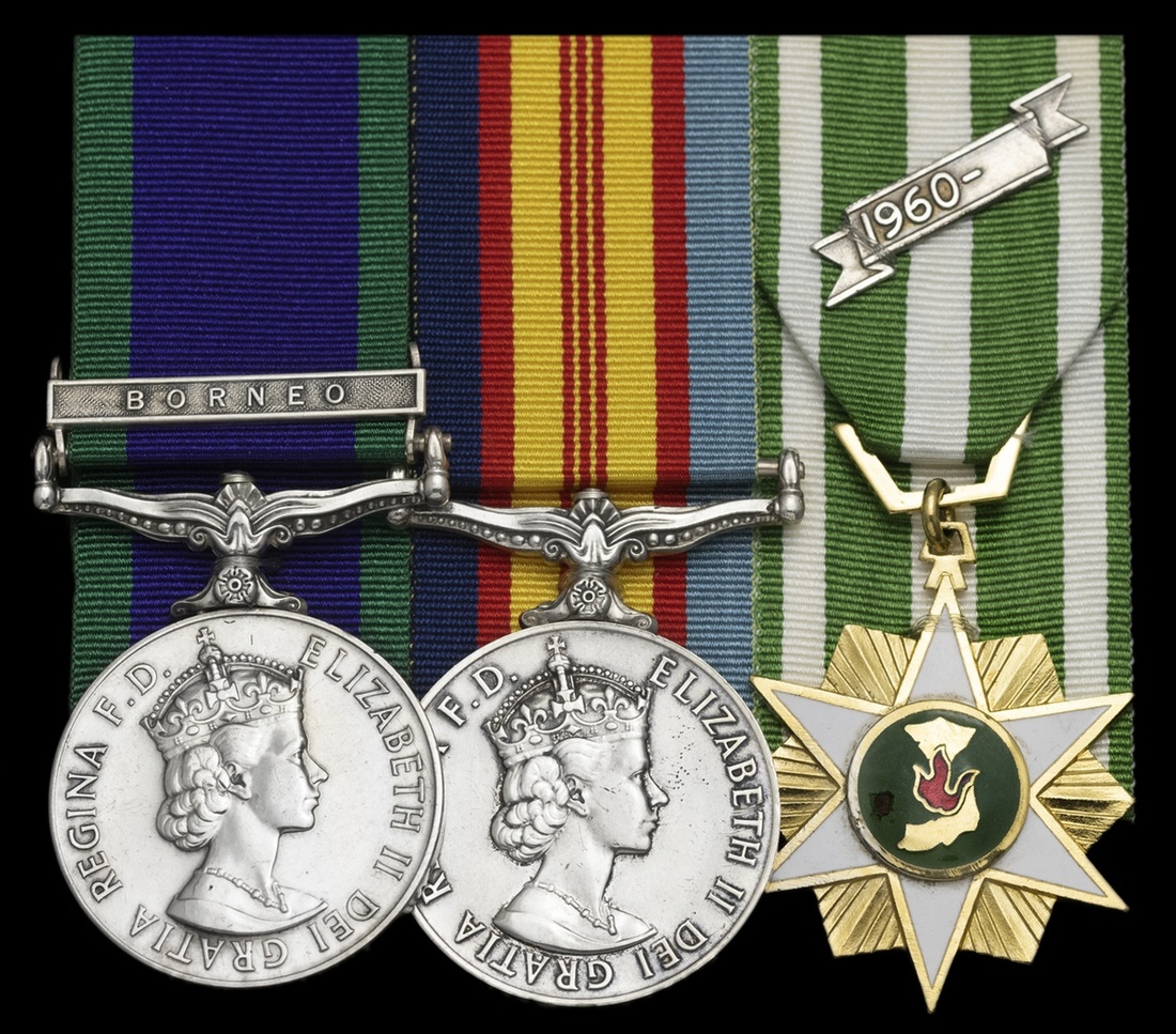 A rare Borneo and Vietnam War Special Forces group of three awarded to ...