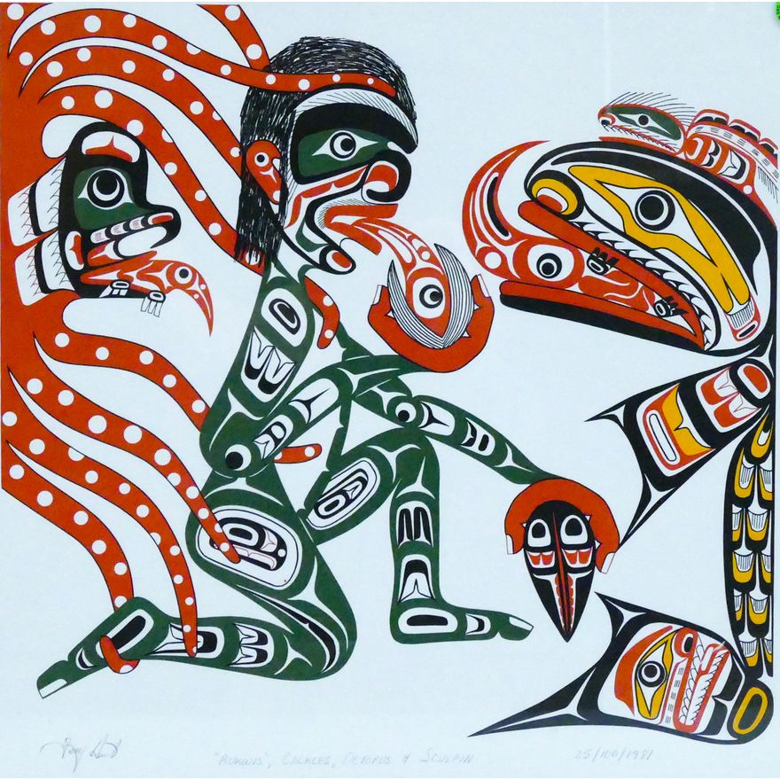 Tony Hunt ''Bukwis, Cockles, Octopus & Sculpin'' 1981 Signed Serigraph