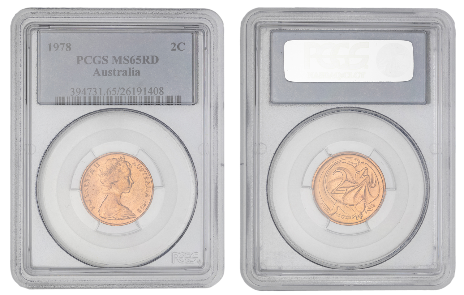 Elizabeth II, Two Cent, 1978, PCGS MS65RD