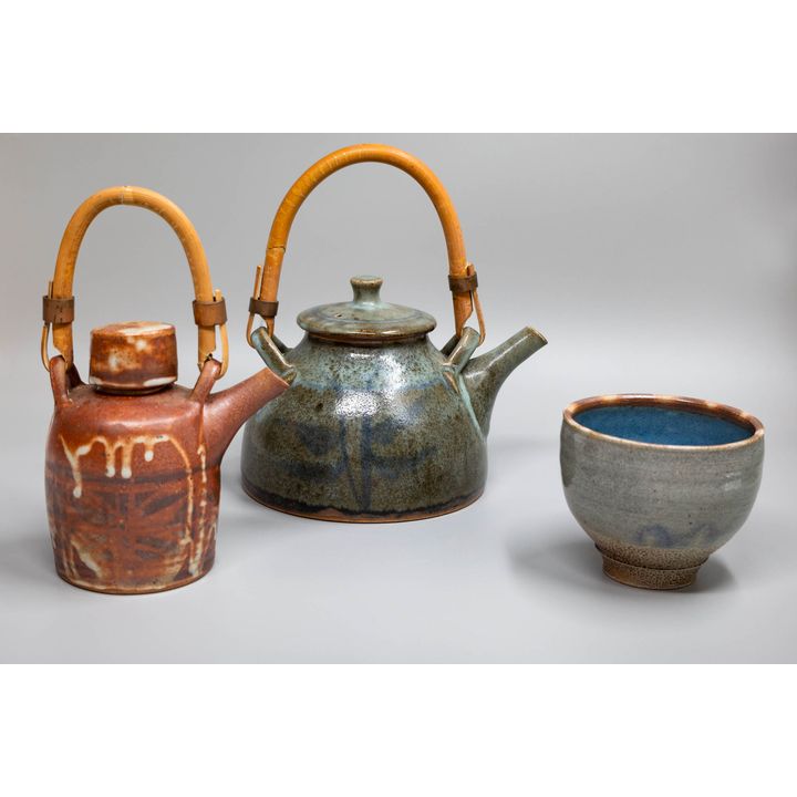 Peter Stichbury - Two teapots and a tea bowl