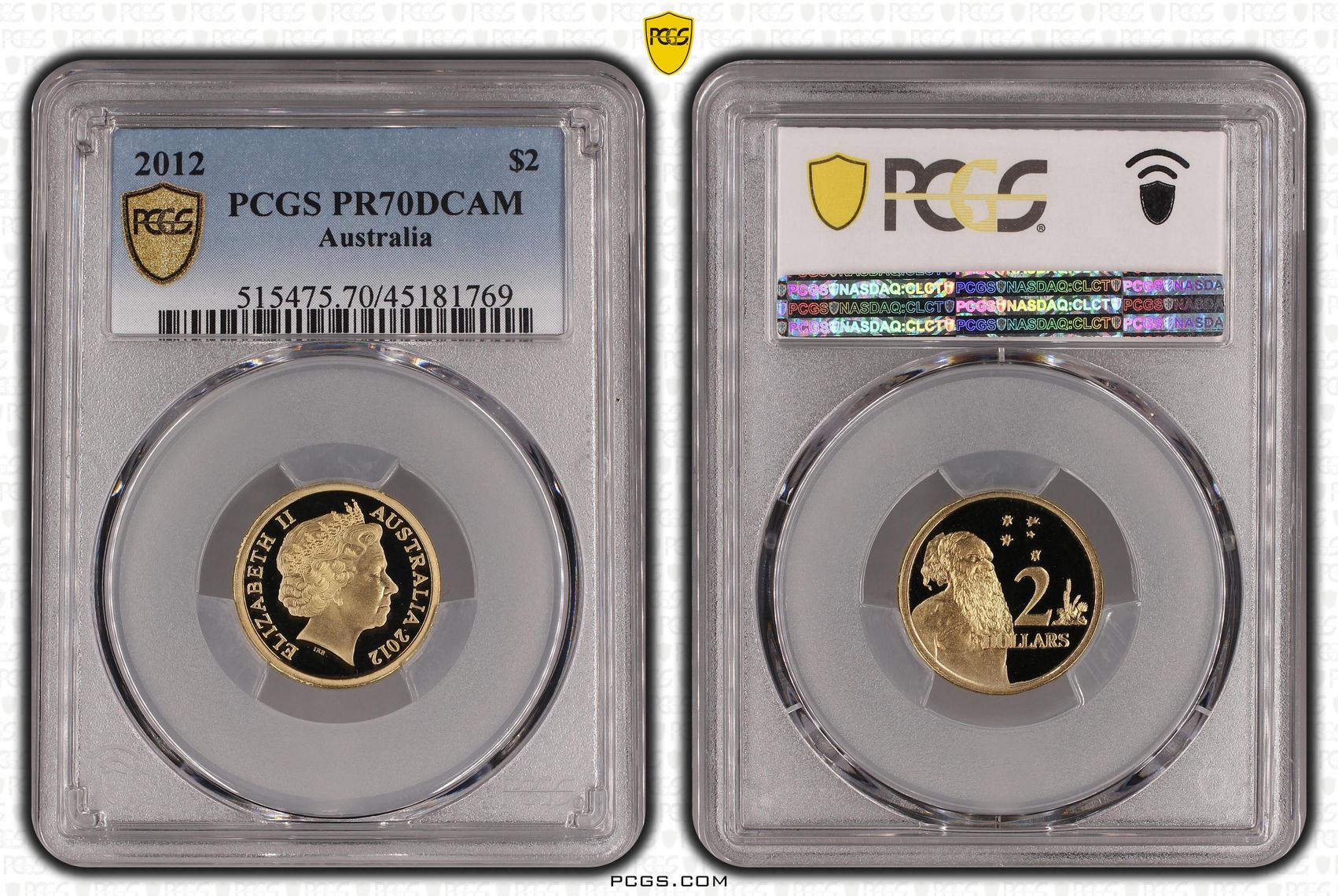 2012 Australia Two Dollar, $2 PCGS - PR70DCAM POP 13/0 -769