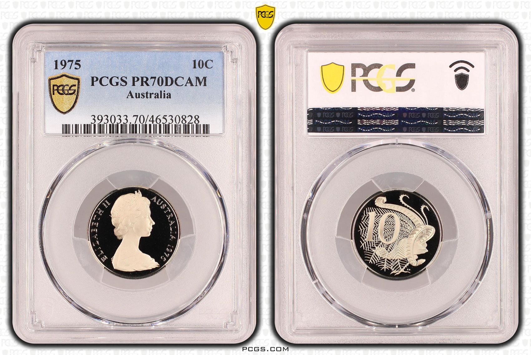 Elizabeth II, POP 13/0, Ten Cent, 1975, PCGS PR70DCAM