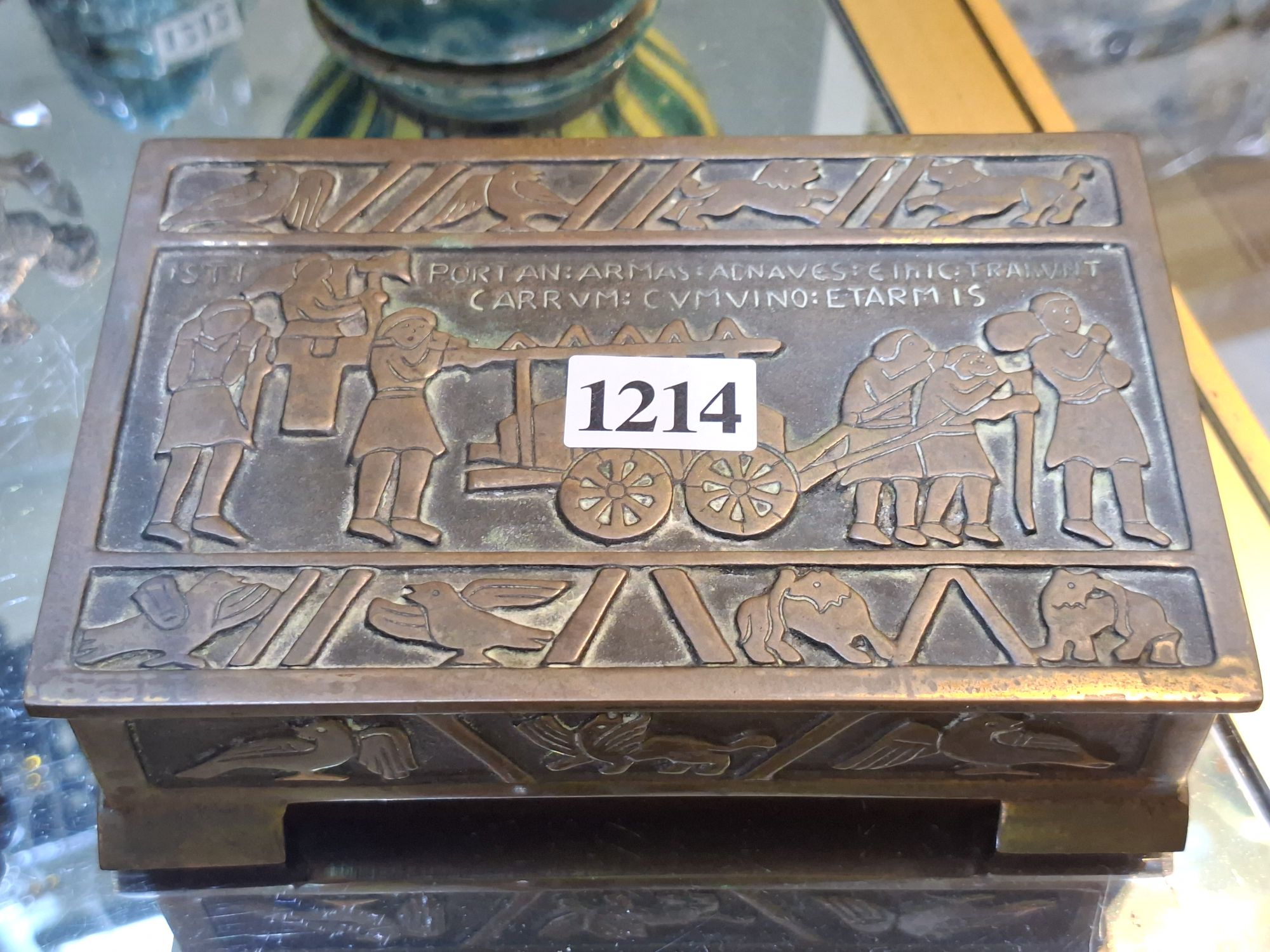 1214 · BRASS TOBACCO BOX