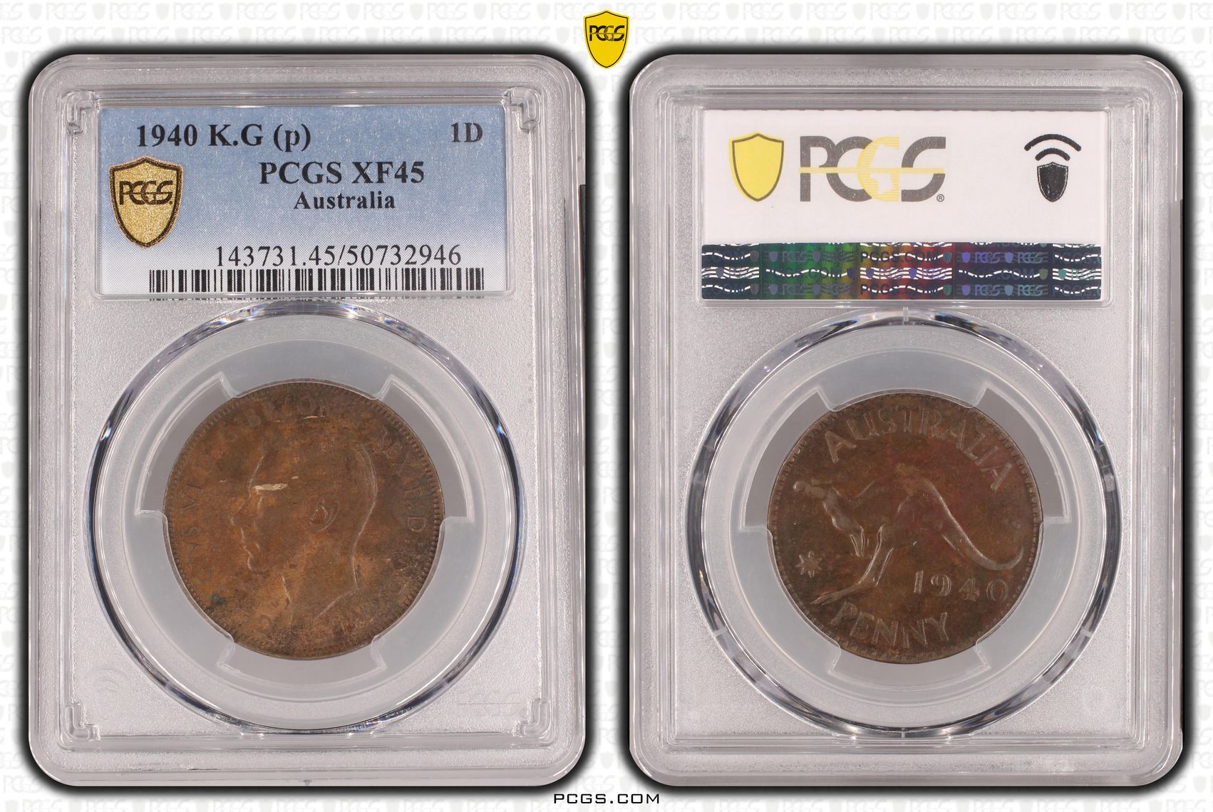 Penny, 1940, PCGS XF45BN