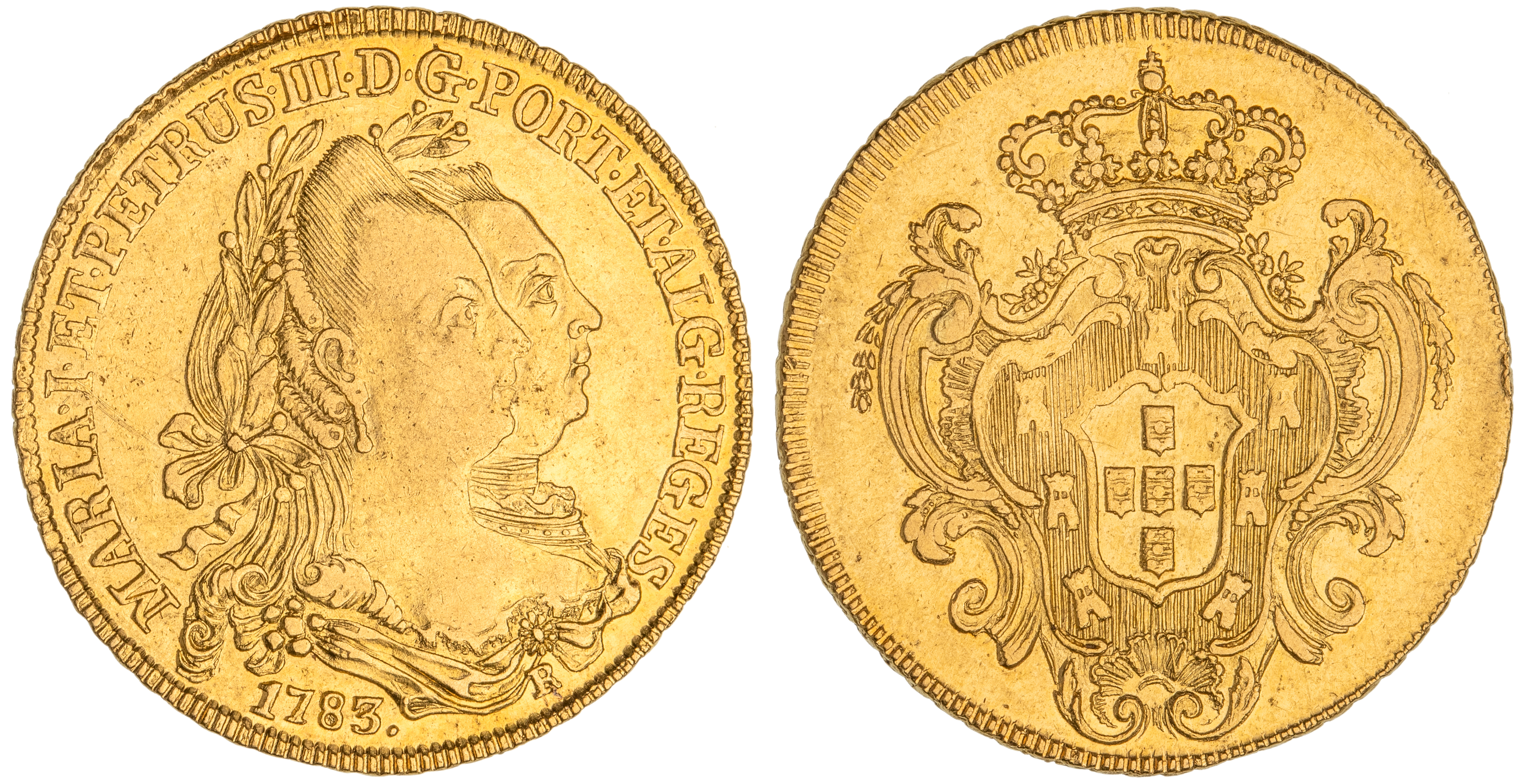Brazil, 6,400 Reis (Half Johanna), 1783-R, aEF