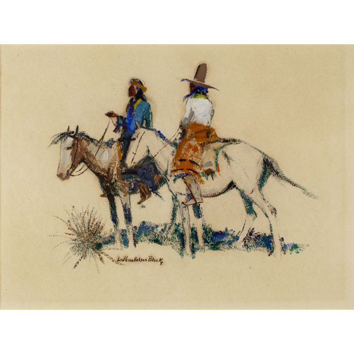 Laverne Nelson Black (1887-1938), Two Indians on Horseback