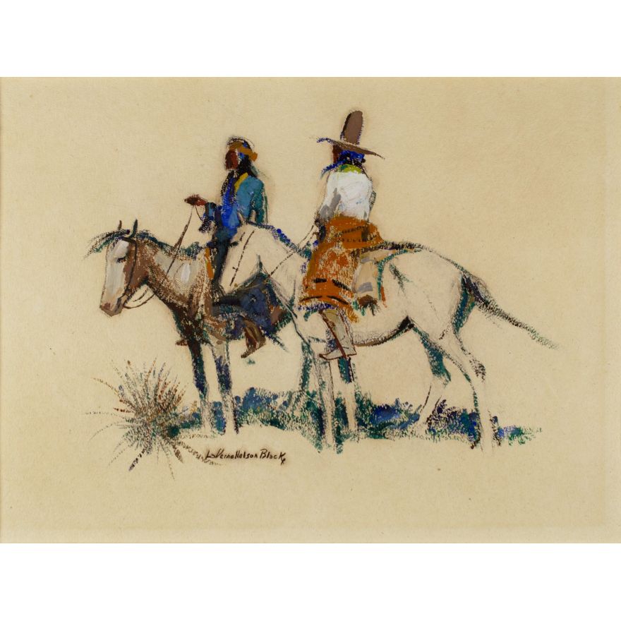 Laverne Nelson Black (1887-1938), Two Indians on Horseback