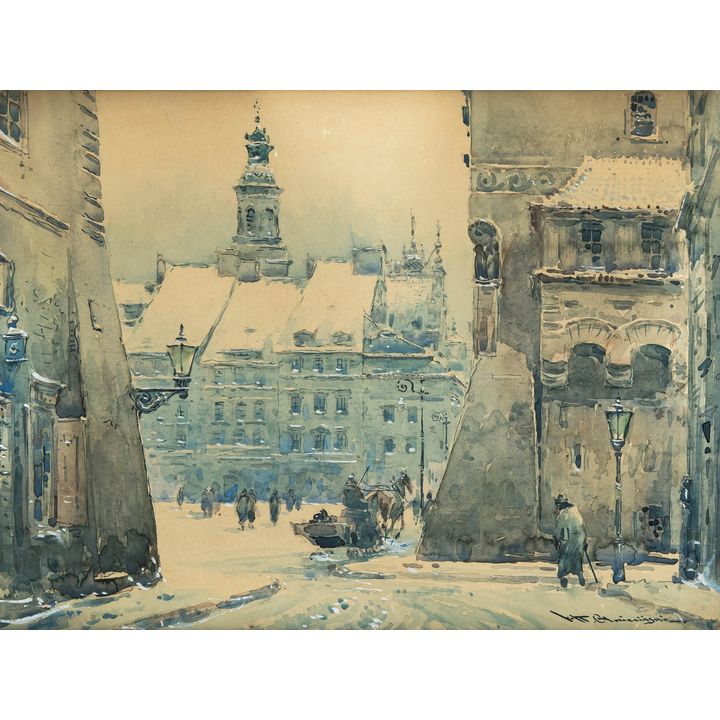 Władysław Chmieliński | Widok na Rynek Starego Miasta w Warszawie