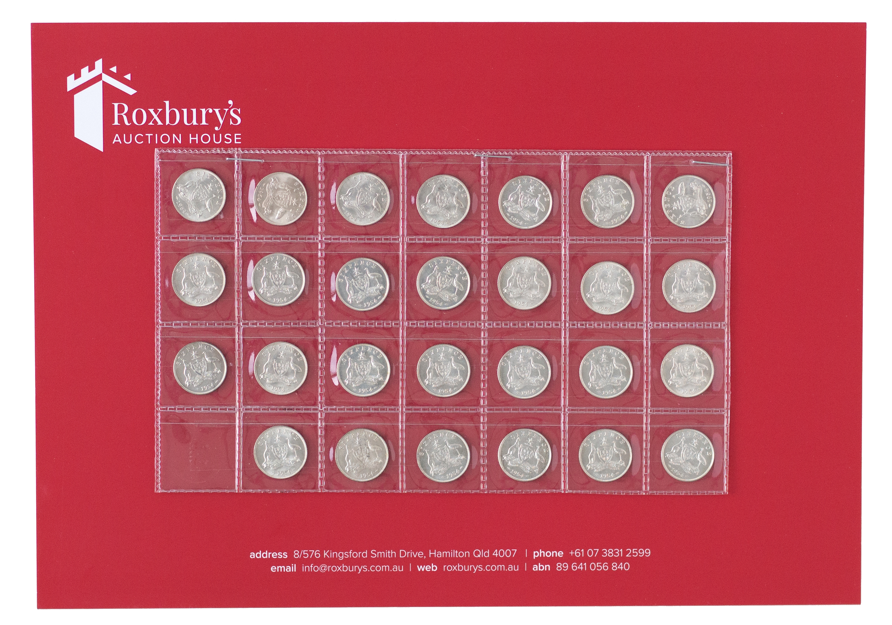 Group, Elizabeth II, Sixpence, 1954, CHU