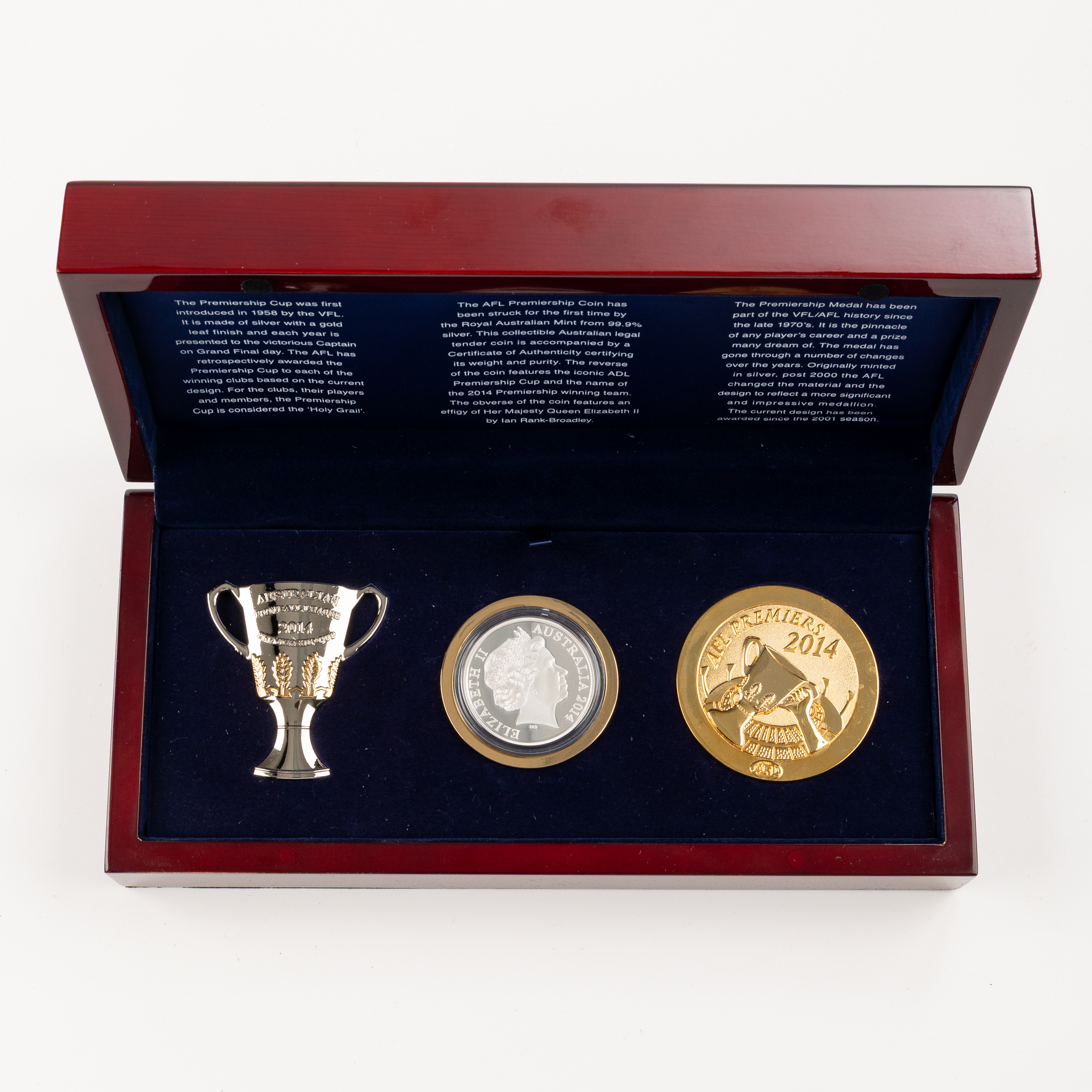 Elizabeth II, RAM - AFL Premiership, 1oz Silver One Dollar, 2014, UNC