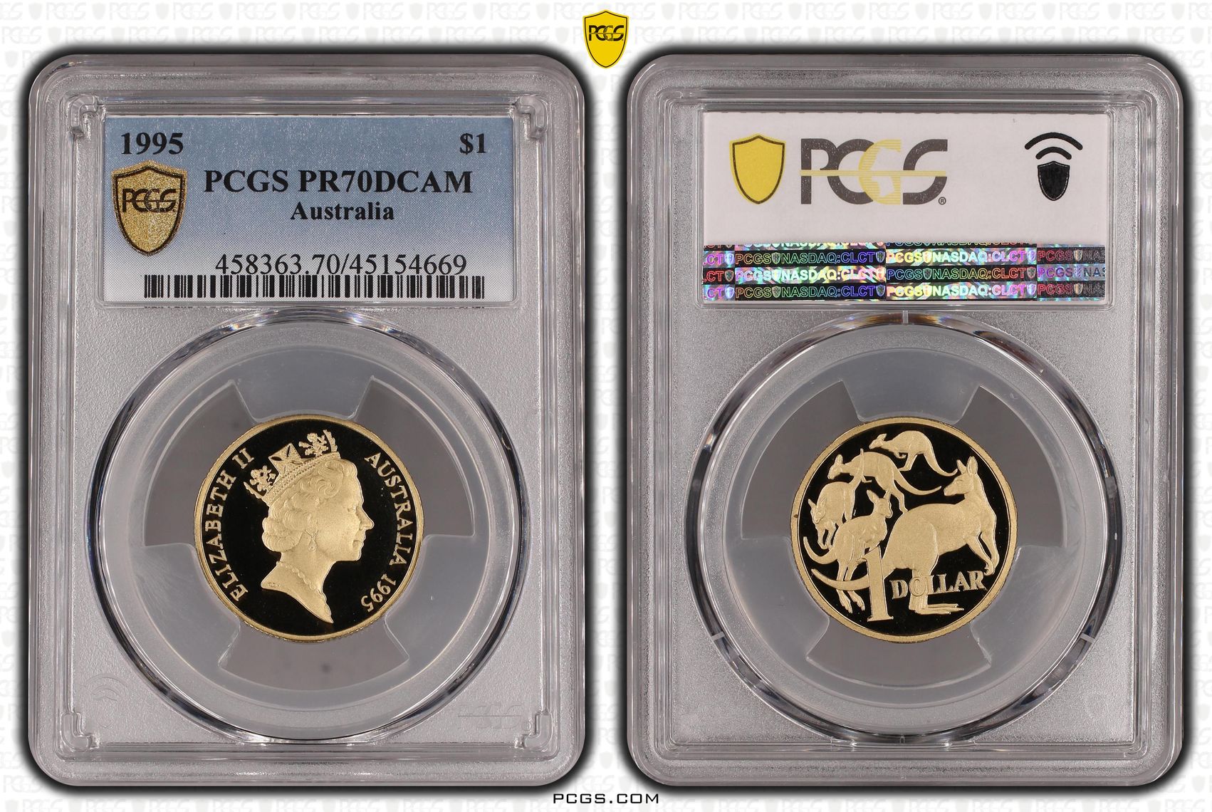 1995 Australia One Dollar, $1 PCGS - PR70DCAM POP 15/0 -669
