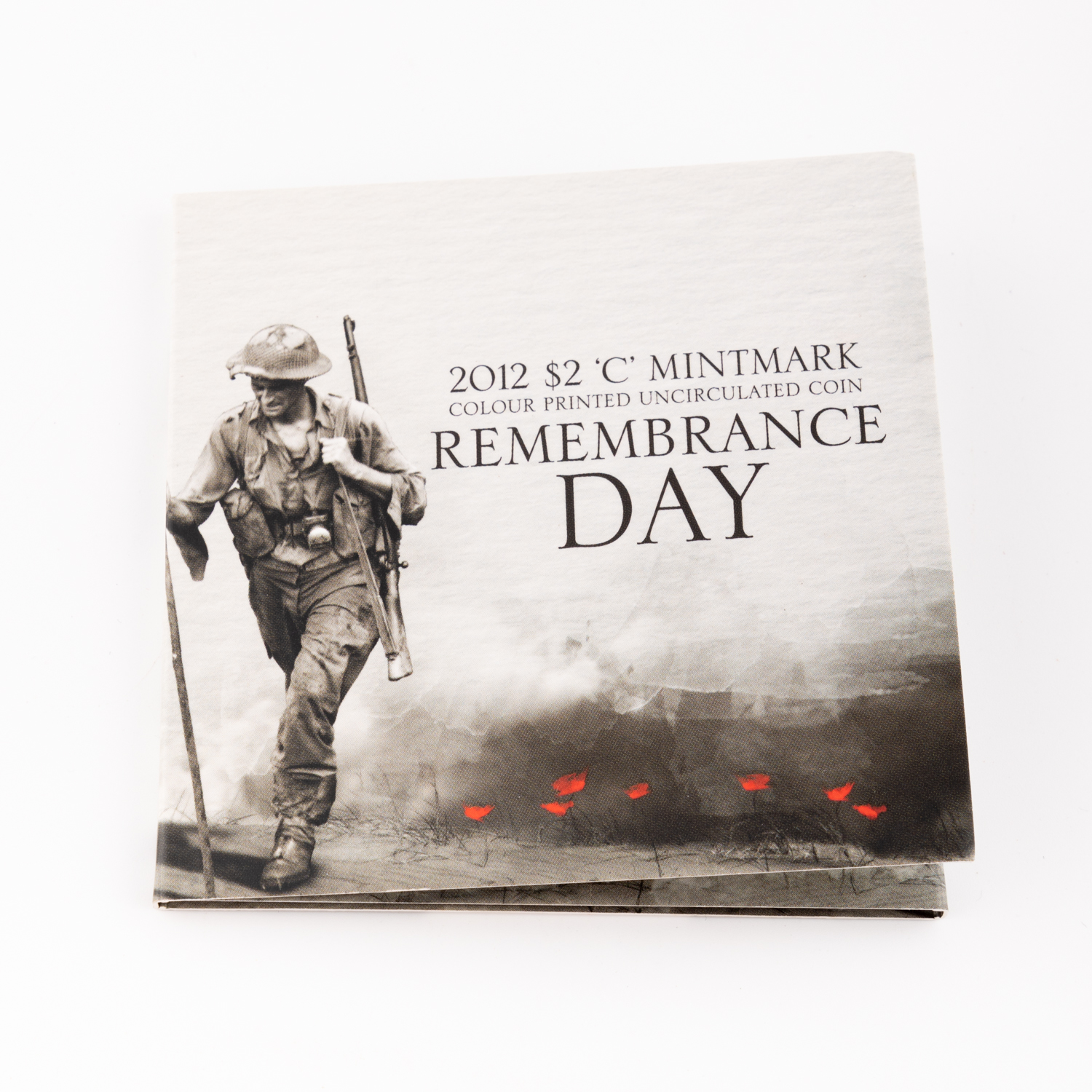Elizabeth II, Remembrance Day - Trifold Card, Two Dollars, 2012-C, UNC