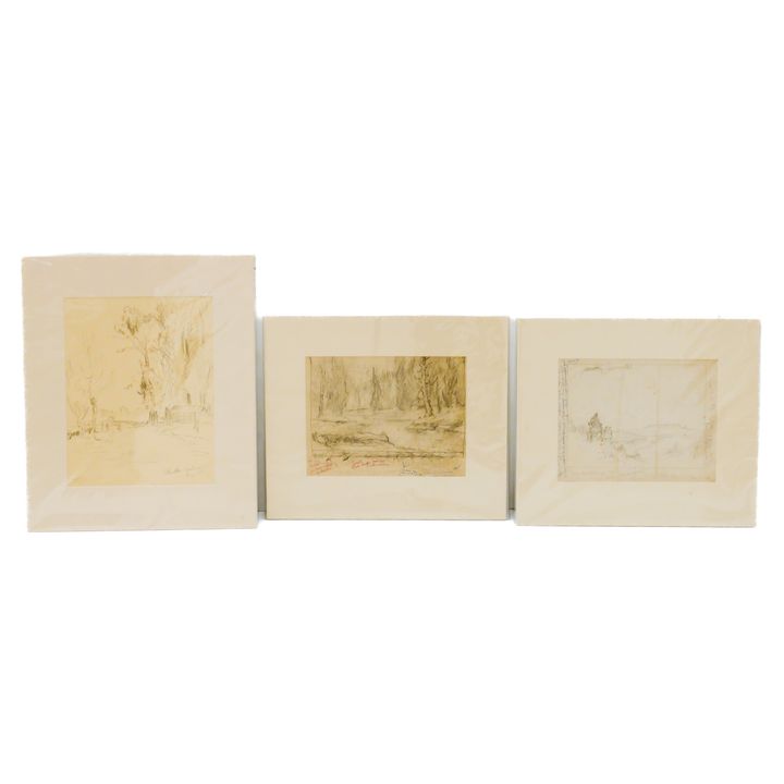 3pc Melville Wire Graphite Sketches & Studies