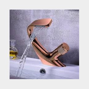 Fashion Brass Waterfall Mixer Basin Tap - Rose Gold - Bar 9902038203365-51748/4376