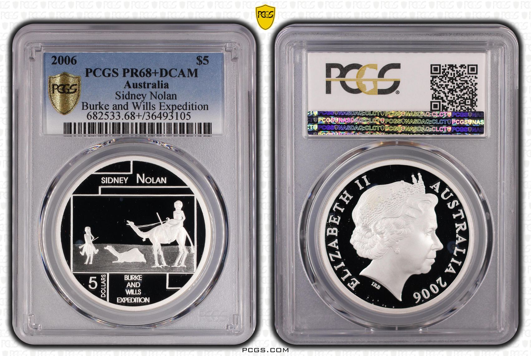 Sidney Nolan - Burke and Wills Expedition, Five Dollar, 2006, PCGS PR68DCAM