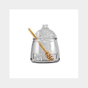 Regent Glass Honey Dispenser With Dipper - 590ml-50588/2364 B4( s1)