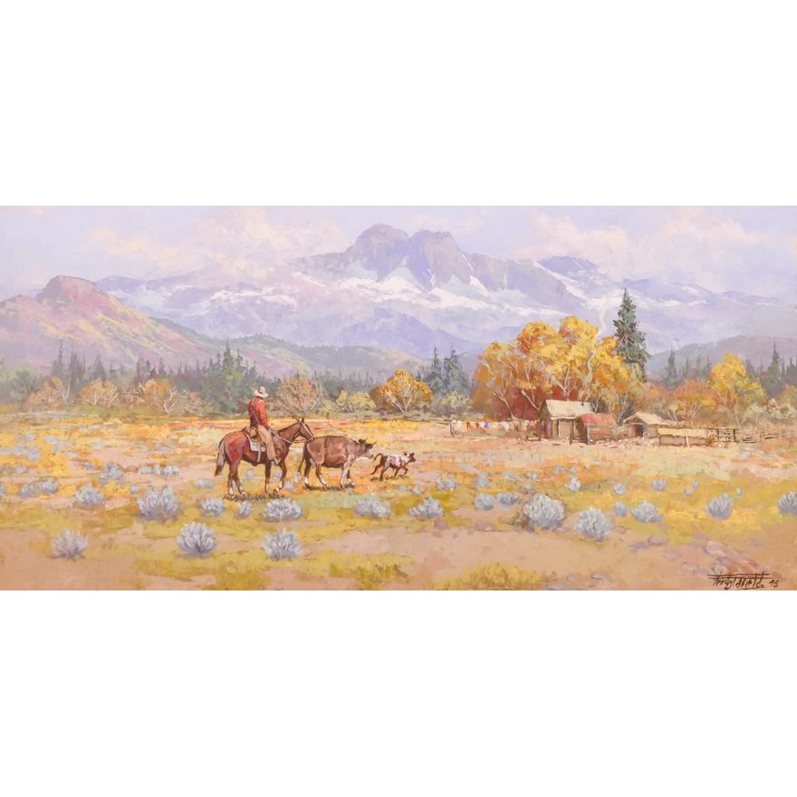 Fred Oldfield ''Homestead'' Oil on Canvas