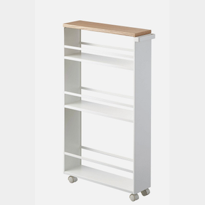 TOWER STORAGE CART WITH HANDLE - WHITE