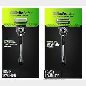 2PCS GILLETTE LABS EXFOLIATING BAR RAZOR & CARTRIDGE