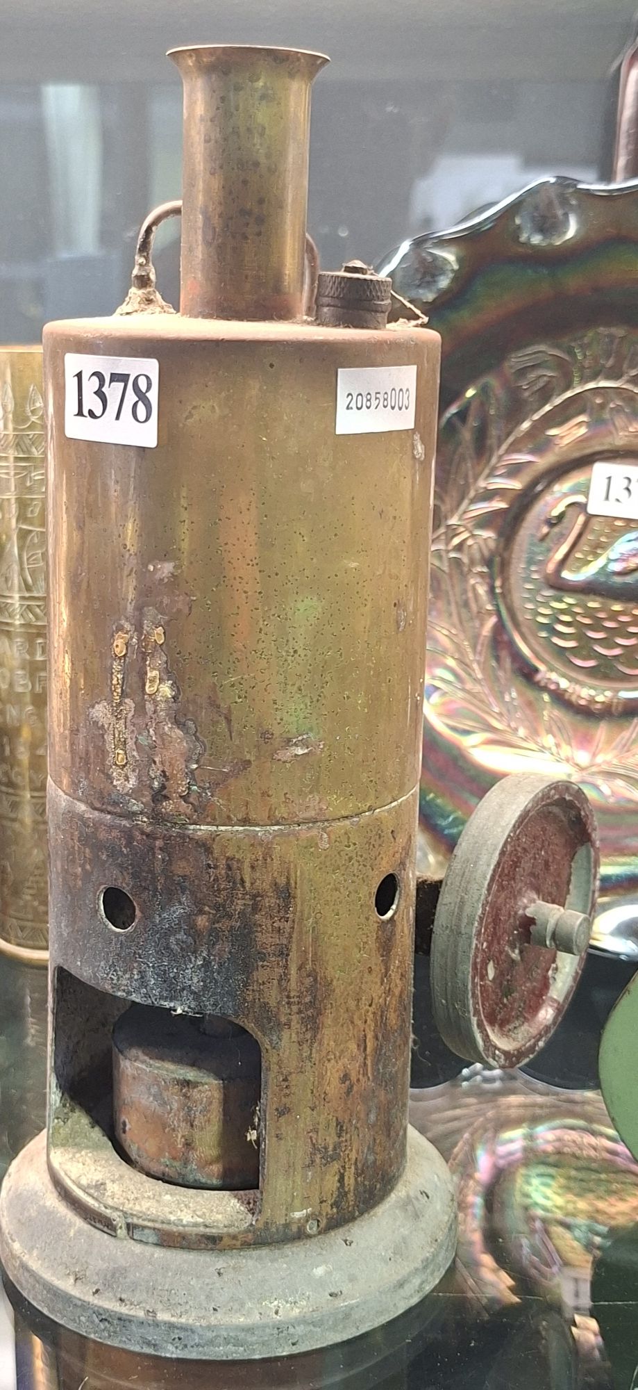 1378 · EARLY BRASS STEAM ENGINE
