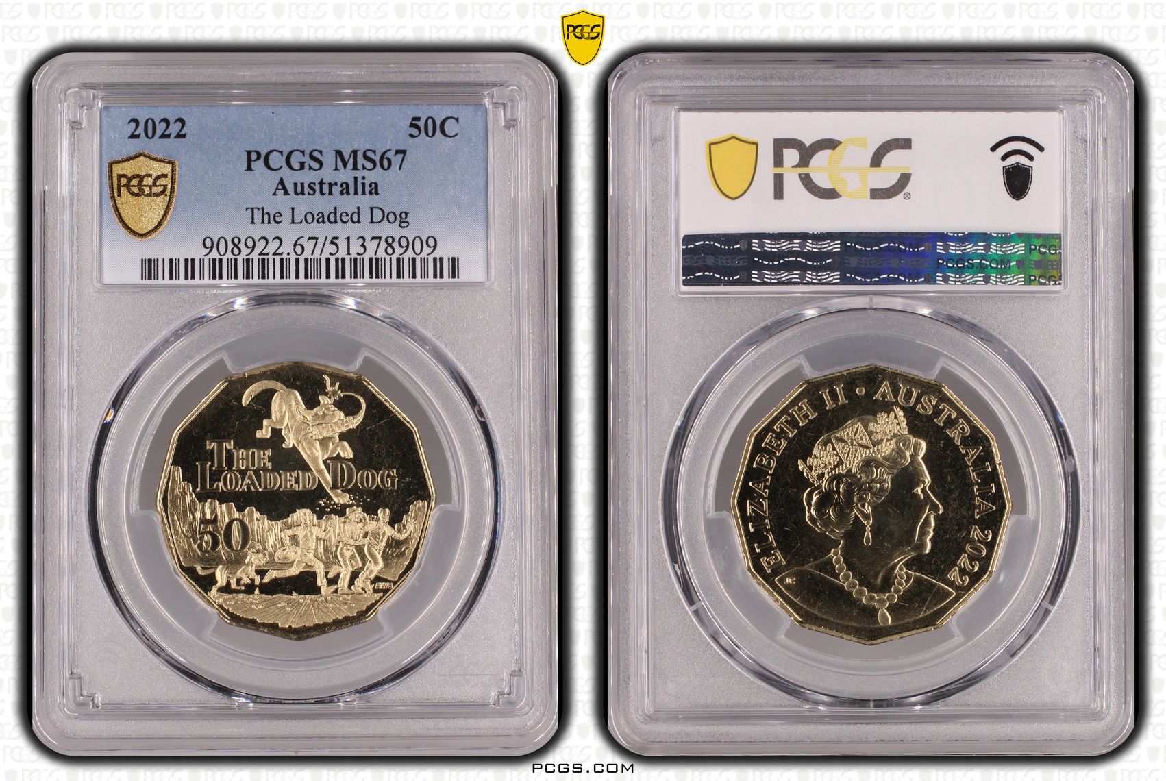The Loaded Dog, Fifty Cent, 2022, PCGS MS67