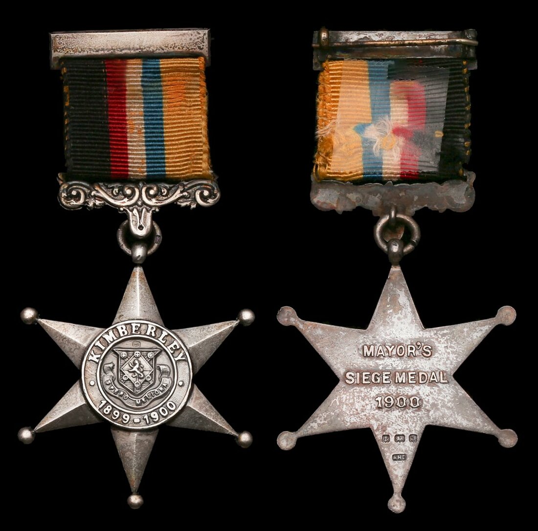 Mayor of Kimberley's Star 1899-1900, hallmarks for Birmingham 1900 ...