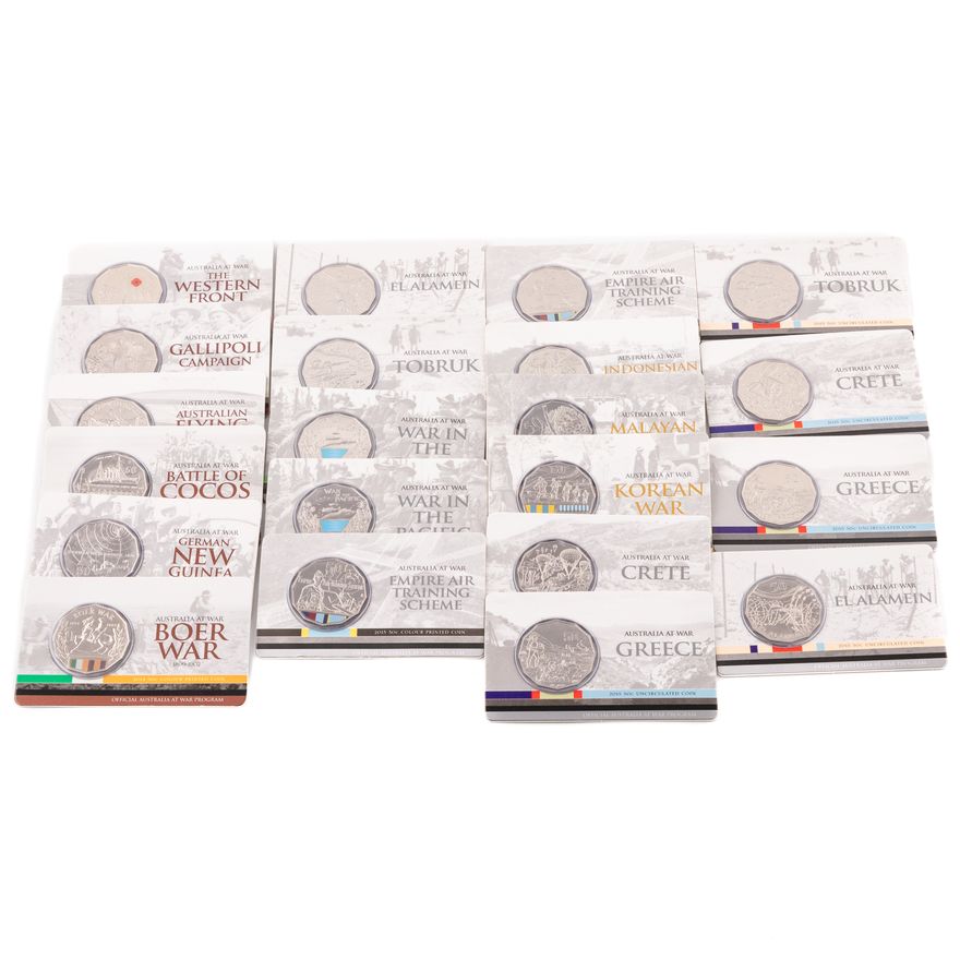 Elizabeth II, Australia at War, Fifty Cents, 2014 - 2016,  UNC