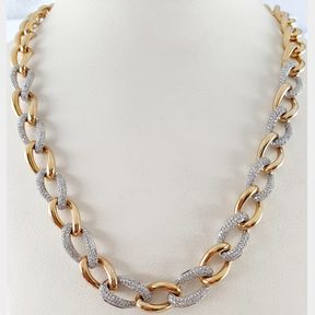 18CT BROWNS NECKLACE WITH 4.00CT DIAMONDS - 51929/313
