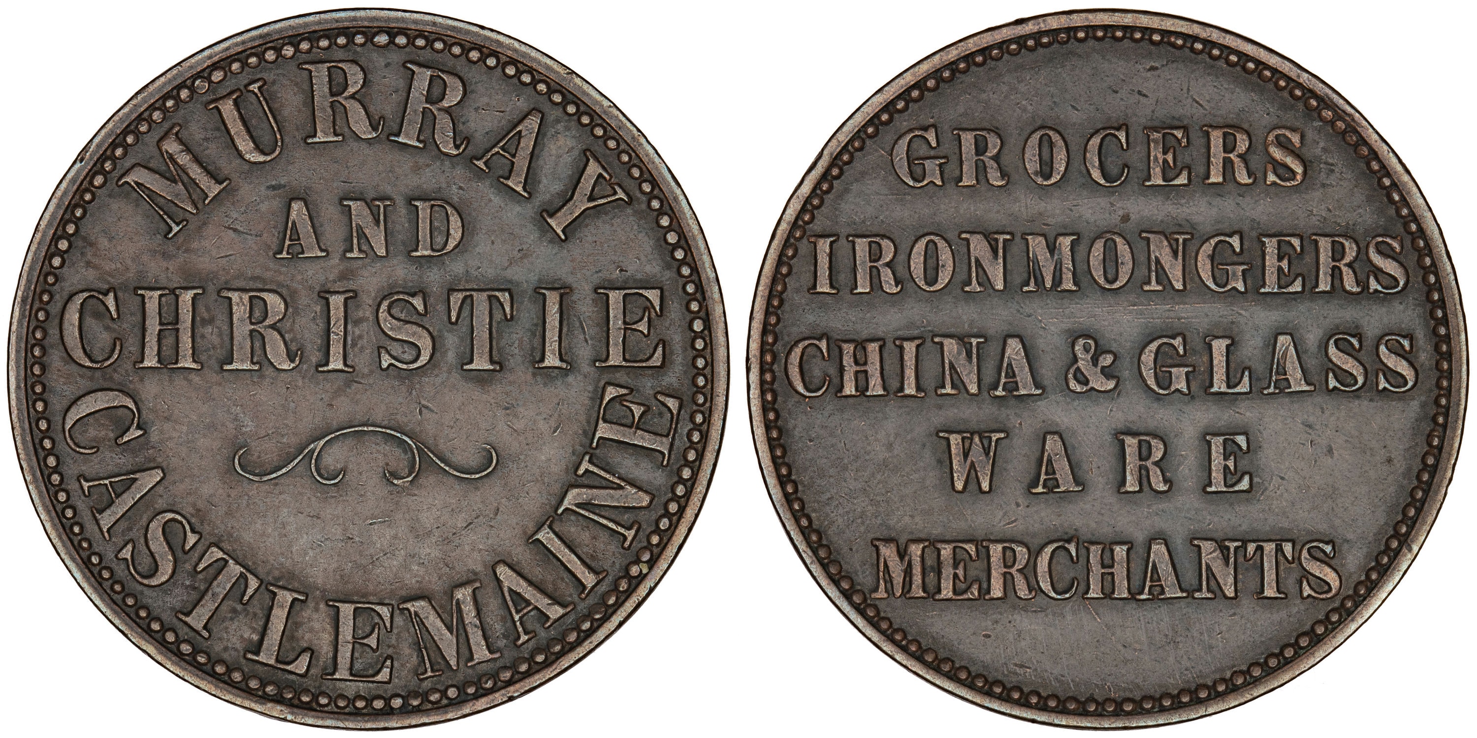 168 · A.395 - Murray & Christie - Castlemaine, VIC, Penny,  gVF