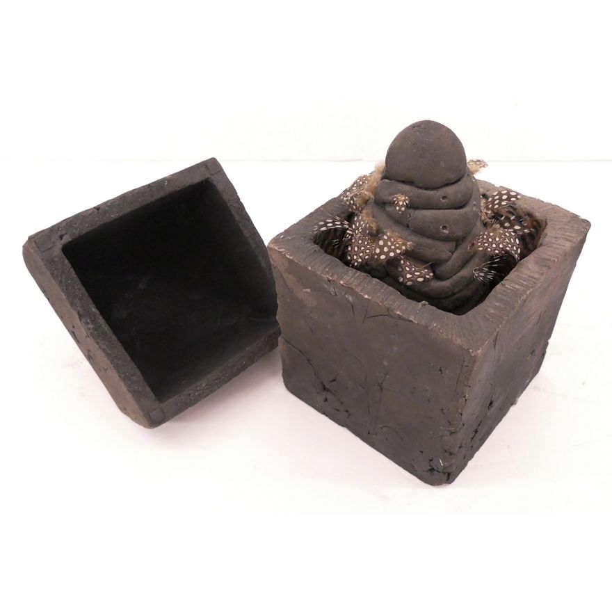 Raku Pottery Fetish Sculpture- 13''