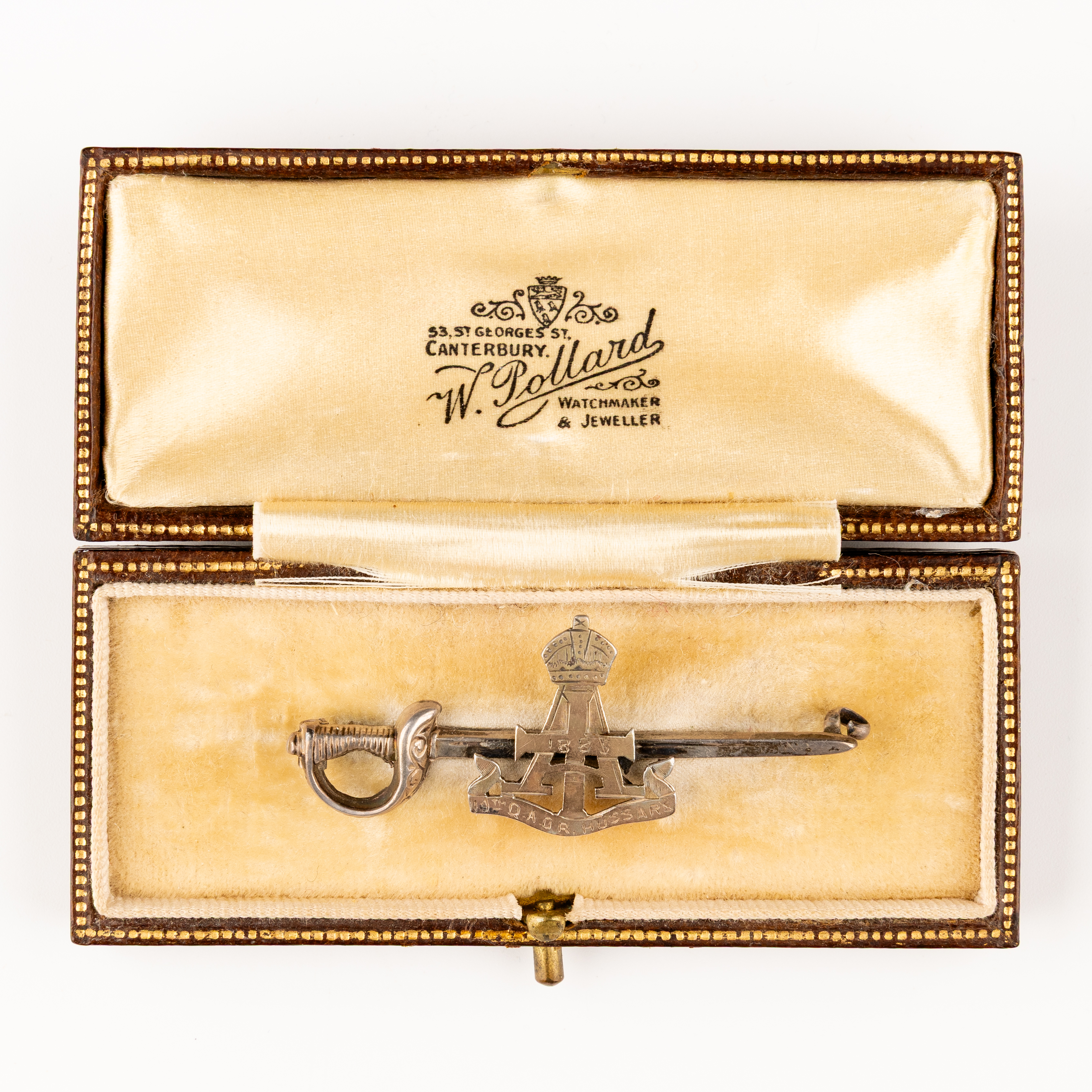 19th Royal Hussars Silver Sweetheart Brooch, 1885, Fine