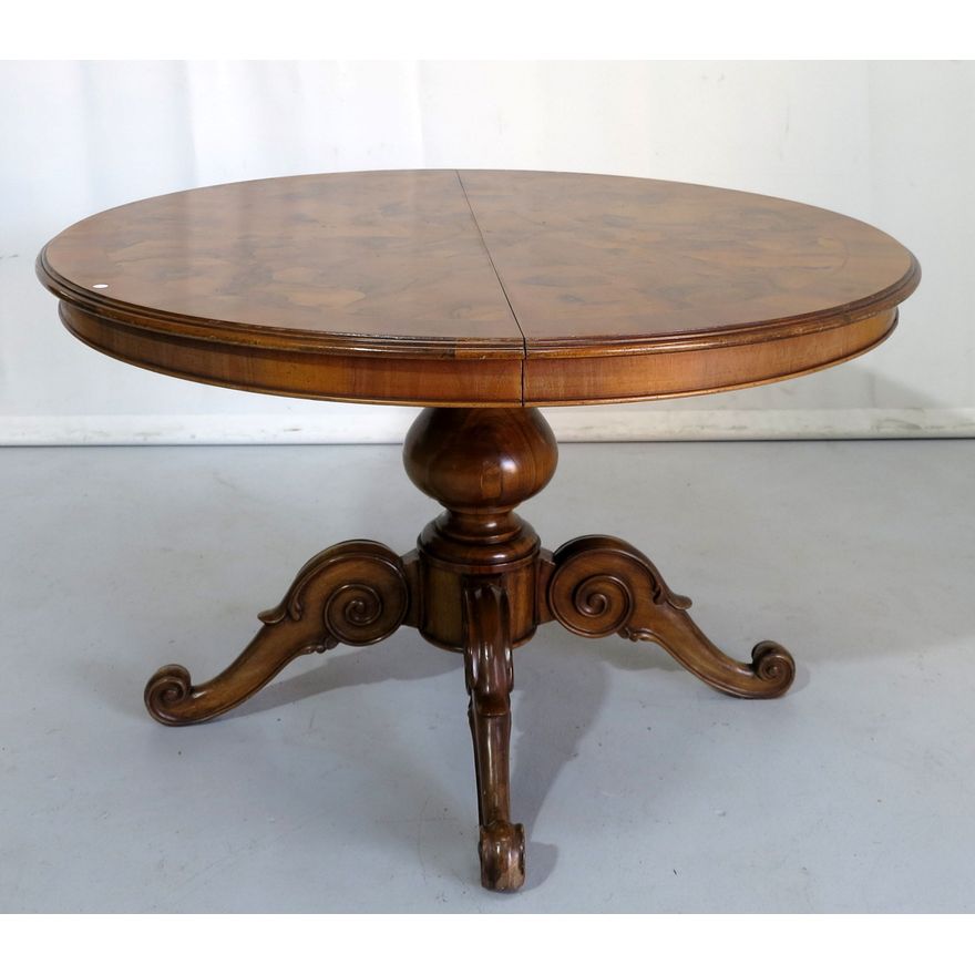 OYSTER VENEERED EXTENSION CENTRE TABLE