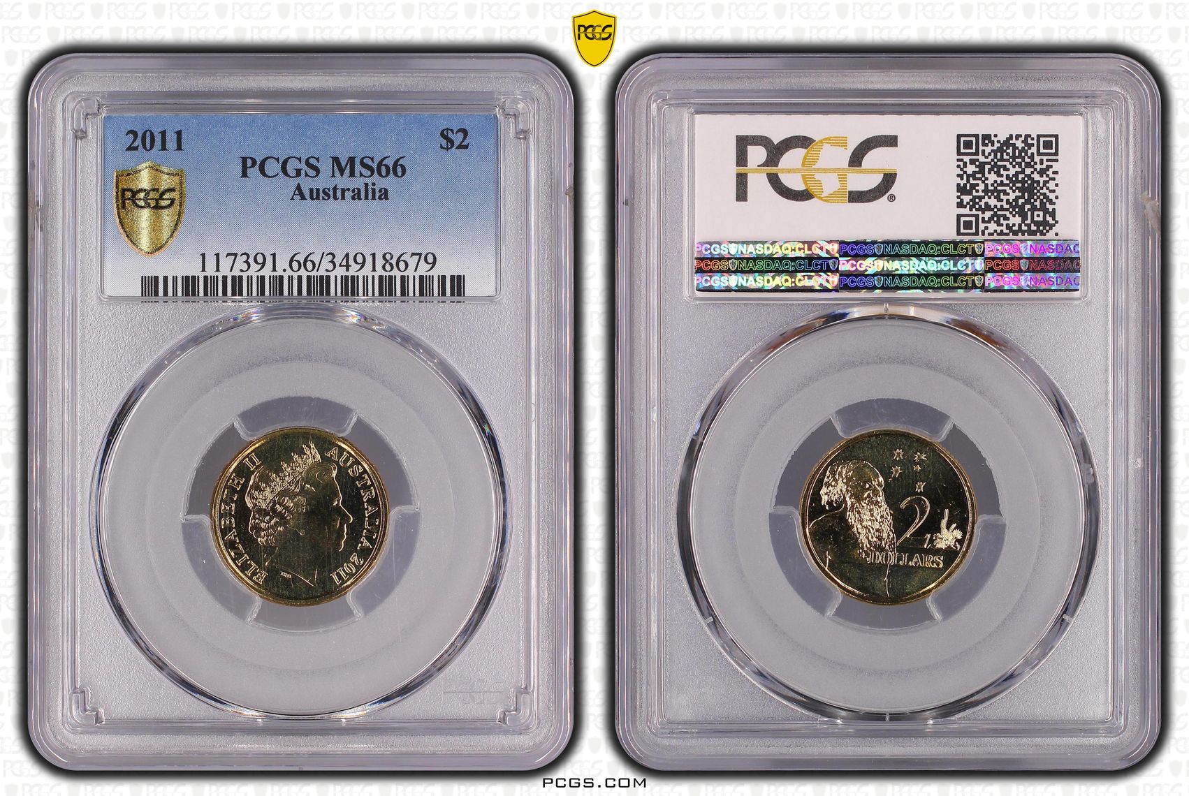 383 · Elizabeth II, Two Dollar, 2011, PCGS MS66