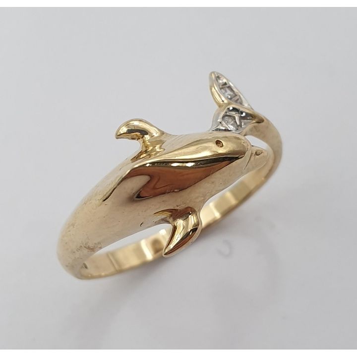 9ct Y/G Diamond Ring