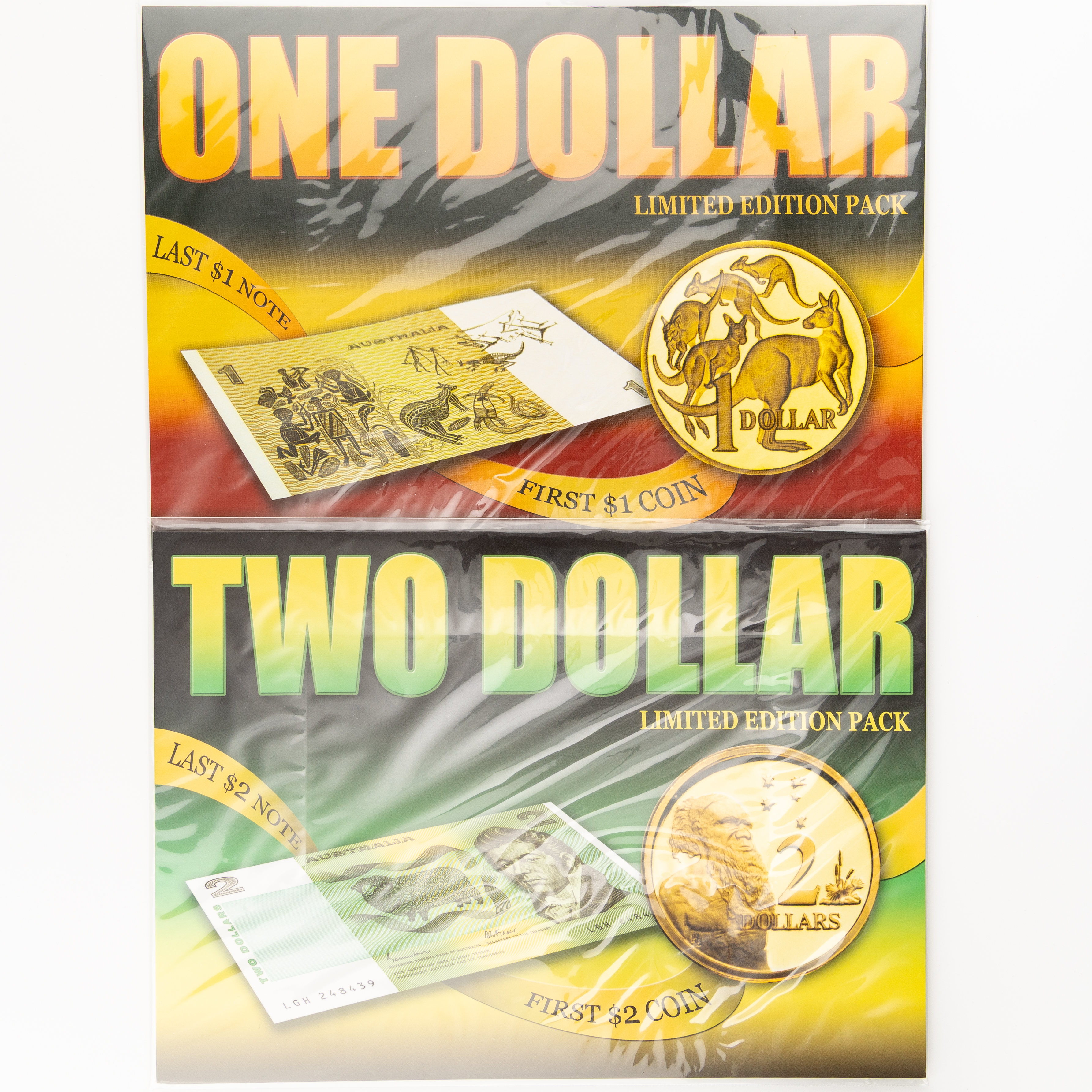462 · Elizabeth II, Sherwood Last / First Packs, One Dollar - Two Dollar, 1984 - 1988, UNC