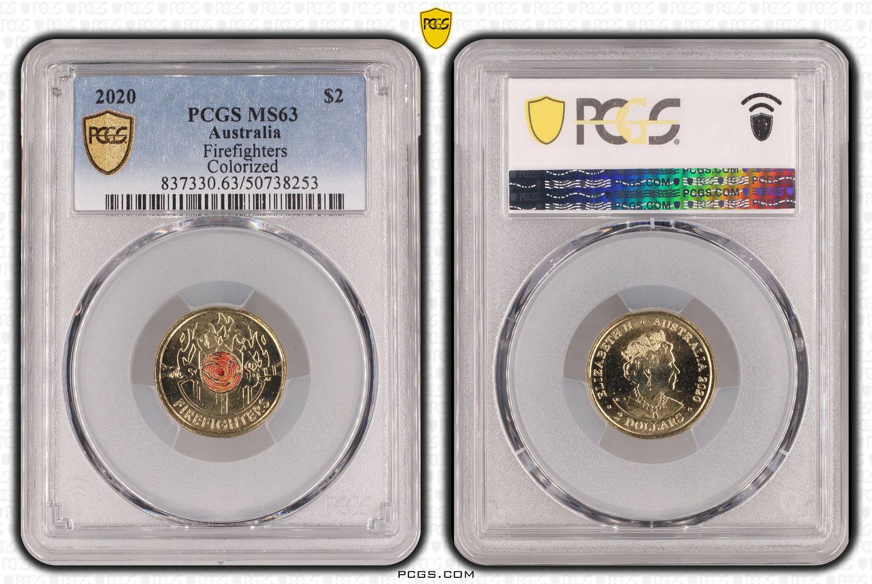 Firefighters Colorized , Two Dollar, 2020, PCGS MS63
