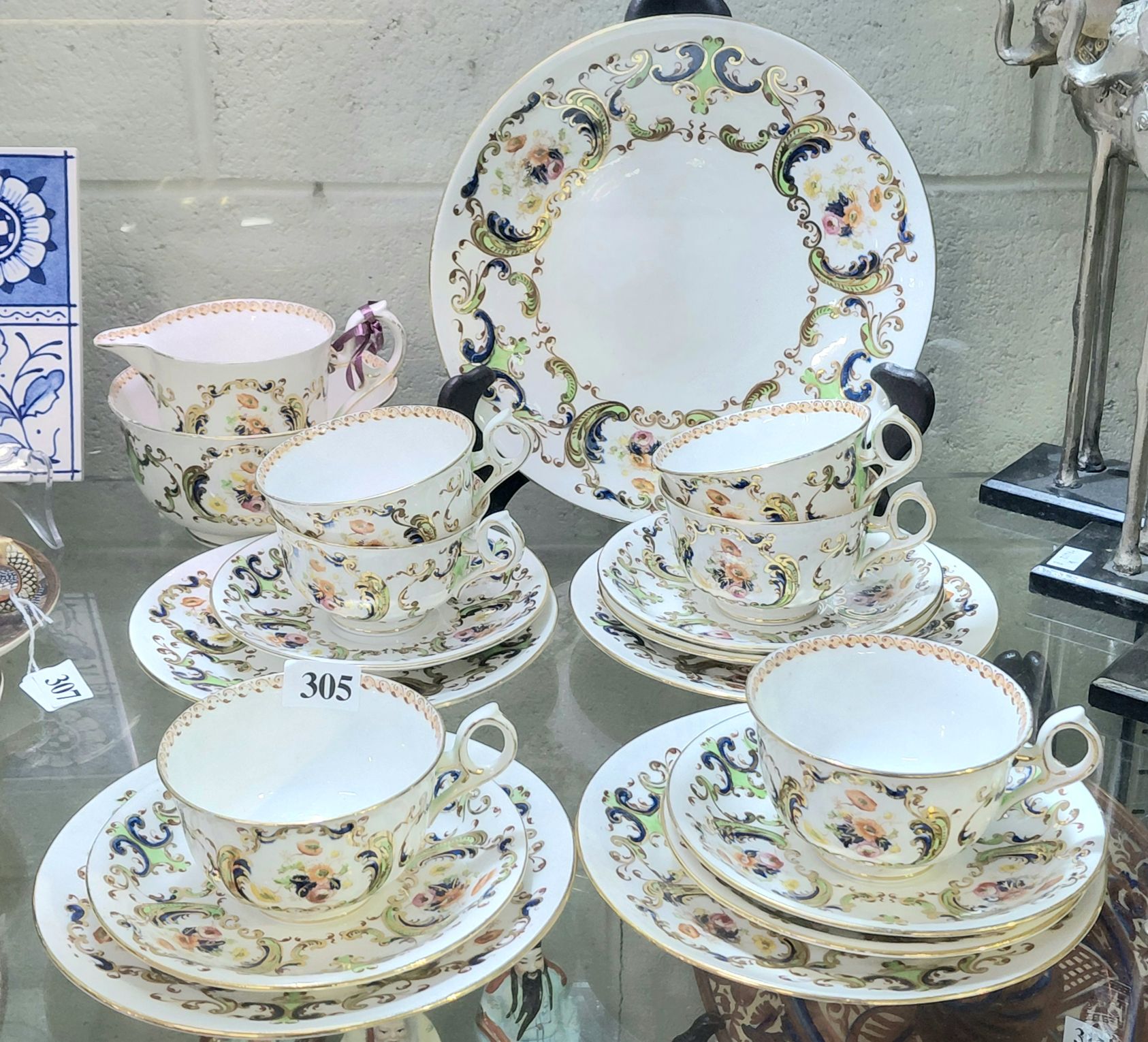 305 · VICTORIAN FINE CHINA TEA SET