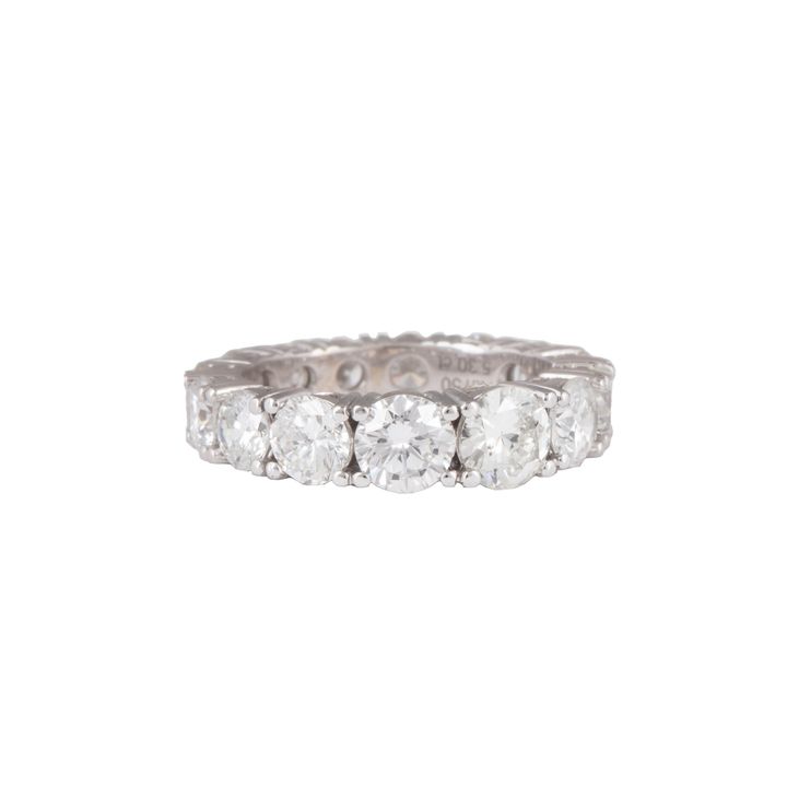 Obrączka eternity z diamentami, współczesna