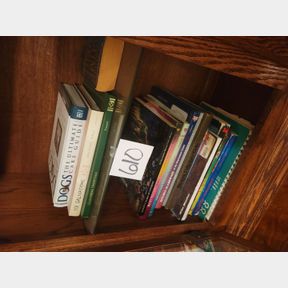2 Stacks of antique reference books and other information's