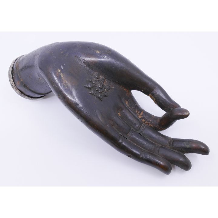 Old Asian Bronze Buddha Hand- 8''