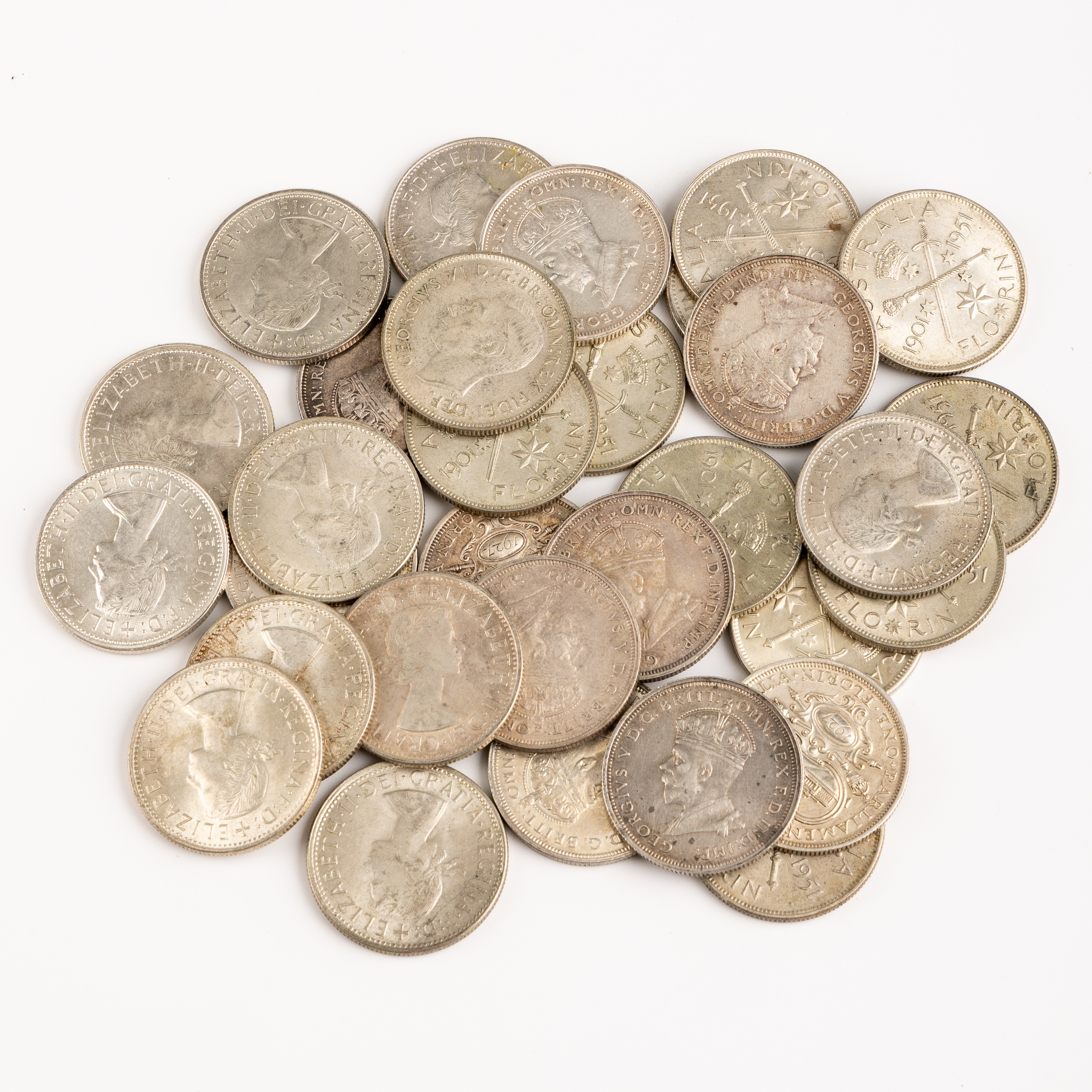 George V - Elizabeth II, Florin, VF - aUNC