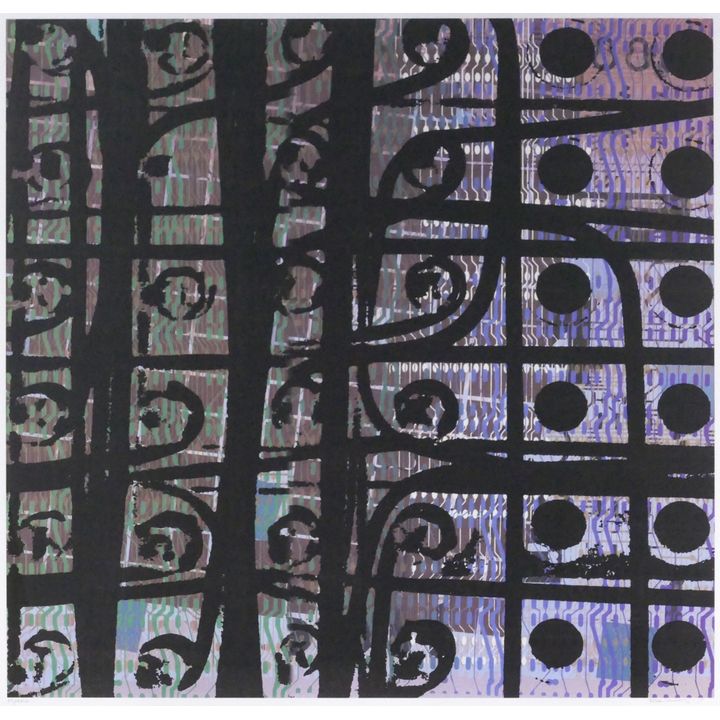 Rick Vanberg ''Mosaic'' Abstract Color Lithograph