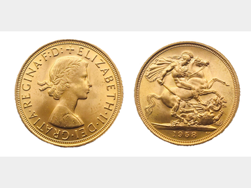 1958 Queen Elizabeth II Pre-Decimal Gold Sovereign