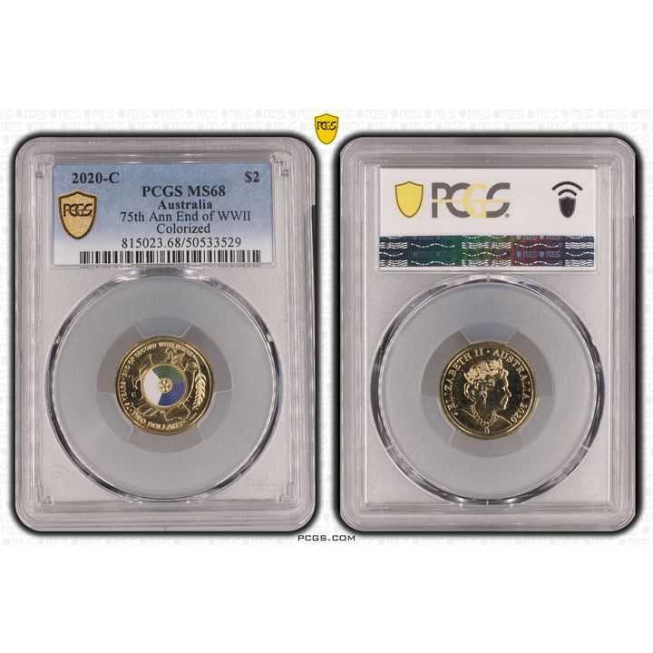 75th Ann End of WWII Colorized, Two Dollar, 2020-C, PCGS MS68