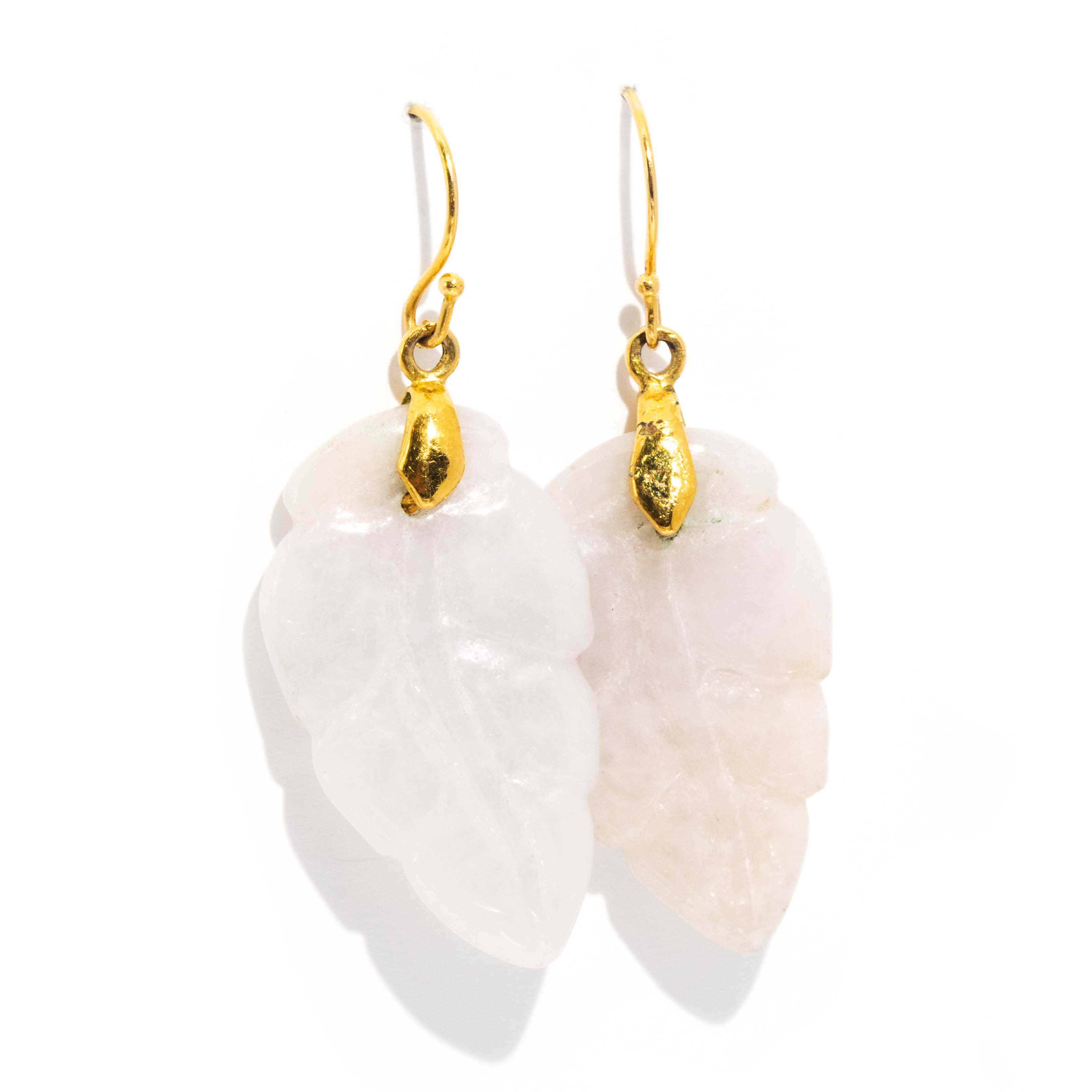 323 · Leaf Jade Drop Earrings