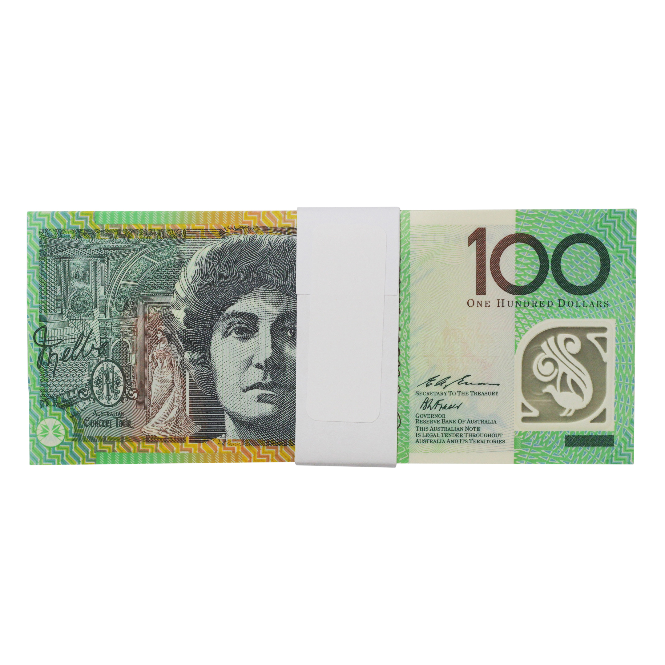 2203. · Bundle, Fraser/Evans, One Hundred Dollars, 1996, UNC