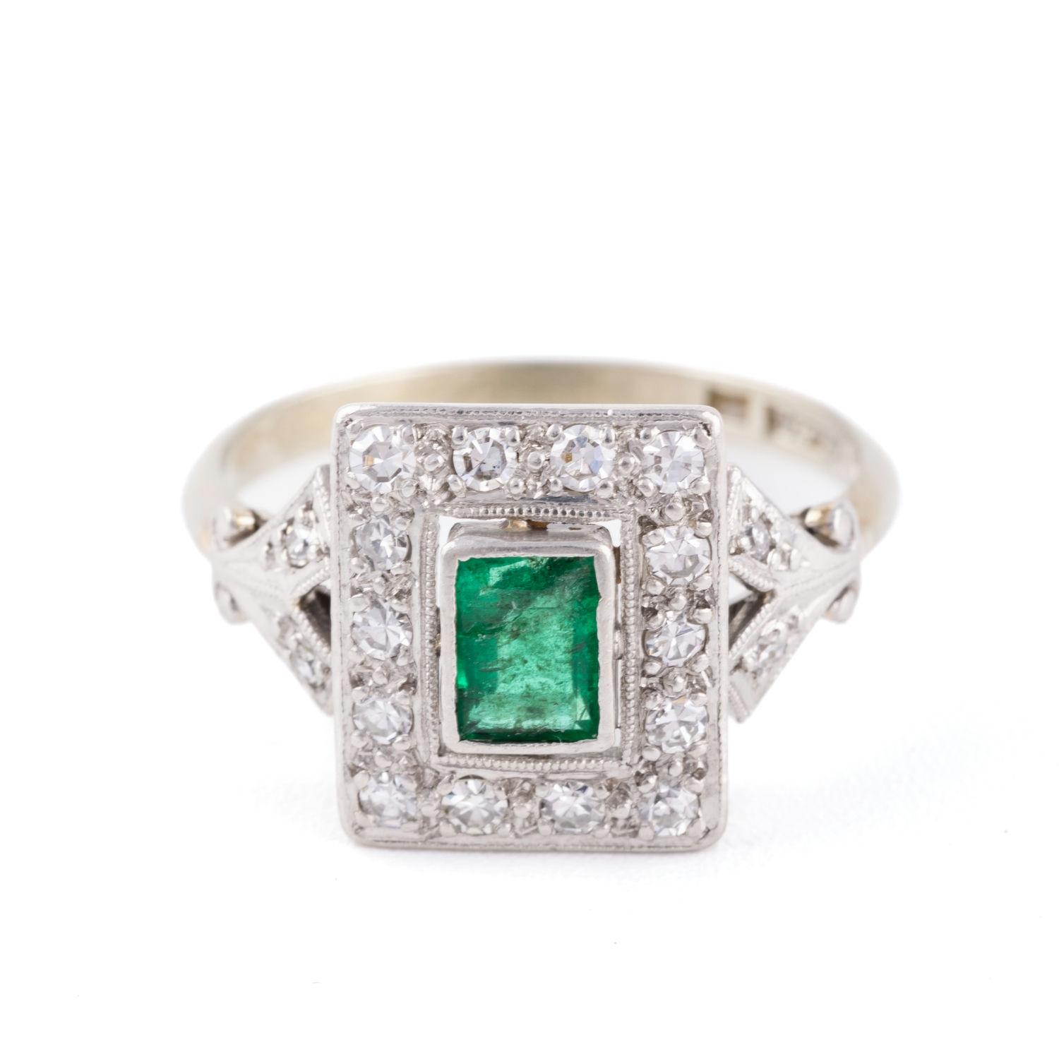 25 · Vintage Emerald & Diamond Ring