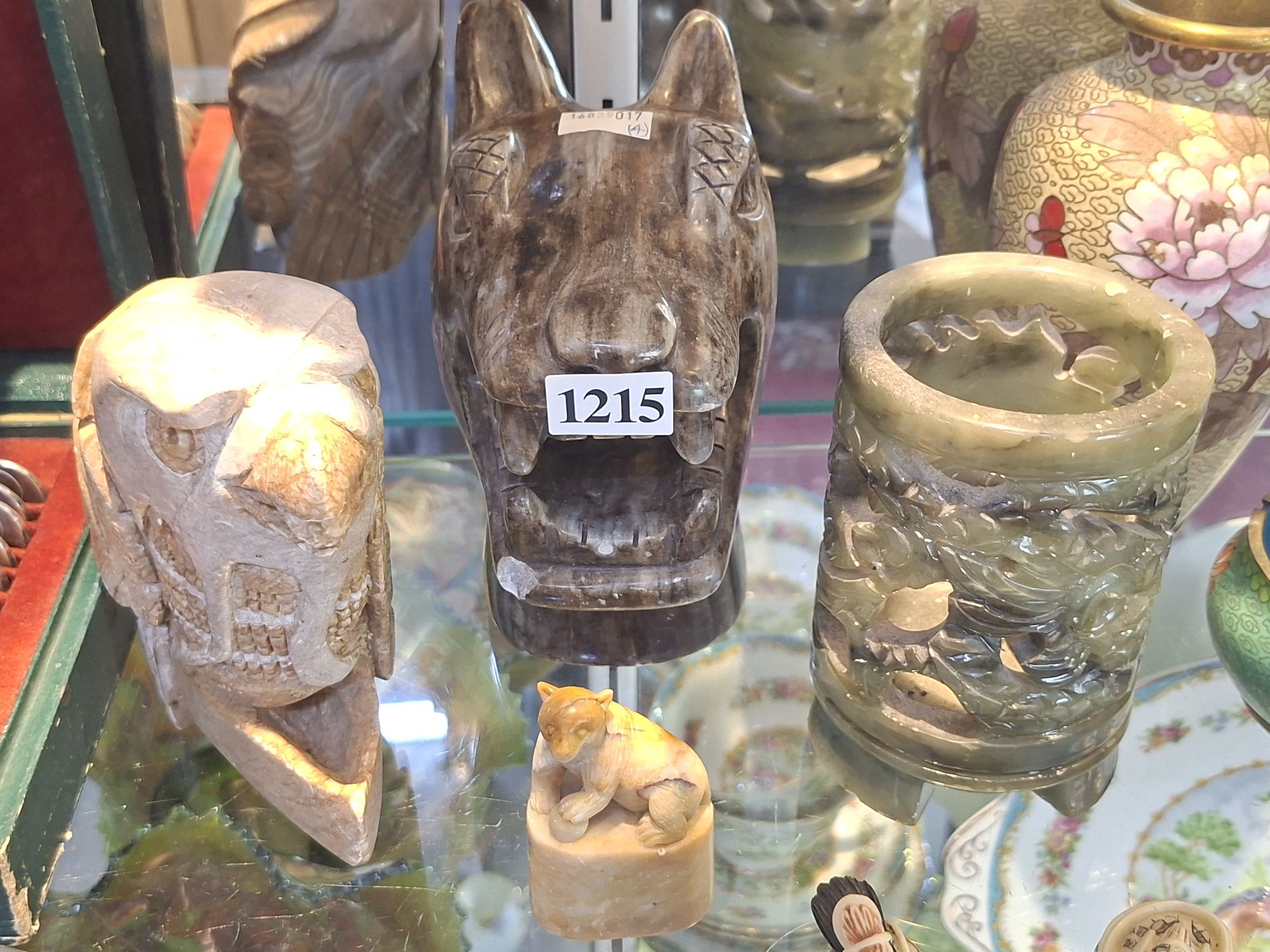 1215 · CARVED STONE FIGURAL DECOR